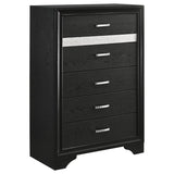 Miranda 5-piece Eastern King Bedroom Set White | Eastern King | Black | 206360KE-S5N
