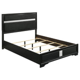 Miranda 54-inch Upholstered Eastern King Panel Bed Black | Black | 206360KE