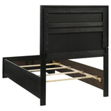 Miranda 54-inch Upholstered Twin Panel Bed Black | Twin | Black | 206360T
