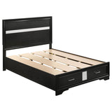 Miranda 51-inch Wood Full Storage Panel Bed Black | Black | 206361F