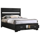 Miranda 51-inch Wood Full Storage Panel Bed Black | Black | 206361F