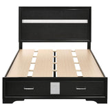 Miranda 51-inch Wood Full Storage Panel Bed Black | Black | 206361F