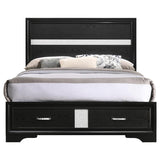 Miranda 51-inch Wood Full Storage Panel Bed Black | Black | 206361F