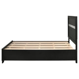 Miranda 51-inch Wood Full Storage Panel Bed Black | Black | 206361F
