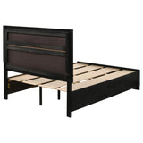 Miranda 51-inch Wood Full Storage Panel Bed Black | Black | 206361F