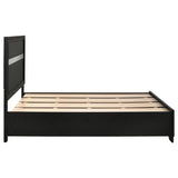 Miranda 51-inch Wood Full Storage Panel Bed Black | Black | 206361F