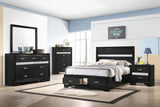 Miranda 51-inch Wood Full Storage Panel Bed Black | Black | 206361F