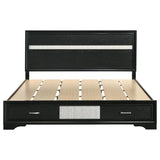 Miranda 51-inch Wood Eastern King Storage Panel Bed Black | Black | 206361KE