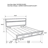 Miranda 51-inch Wood Eastern King Storage Panel Bed Black | Black | 206361KE