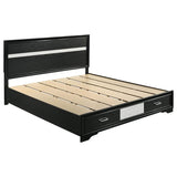 Miranda 51-inch Wood California King Storage Panel Bed Black | Black | 206361KW