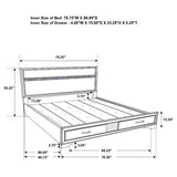 Miranda 51-inch Wood California King Storage Panel Bed Black | Black | 206361KW
