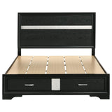 Miranda 51-inch Wood Queen Storage Panel Bed Black | Black | 206361Q