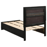 Miranda 51-inch Wood Twin Storage Panel Bed Black | Twin | Black | 206361T
