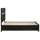 Miranda 51-inch Wood Twin Storage Panel Bed Black | Twin | Black | 206361T