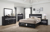 Miranda 3-drawer Nightstand Bedside Table Black | Black | 206362