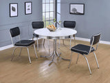 Retro Upholstered Dining Side Chair Black (Set of 2) | Black | 2066