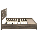 Brantford Wood Eastern King Storage Panel Bed Barrel Oak | Brown | Barrel Oak | 207040KE