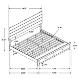Brantford Wood Eastern King Storage Panel Bed Barrel Oak | Brown | Barrel Oak | 207040KE