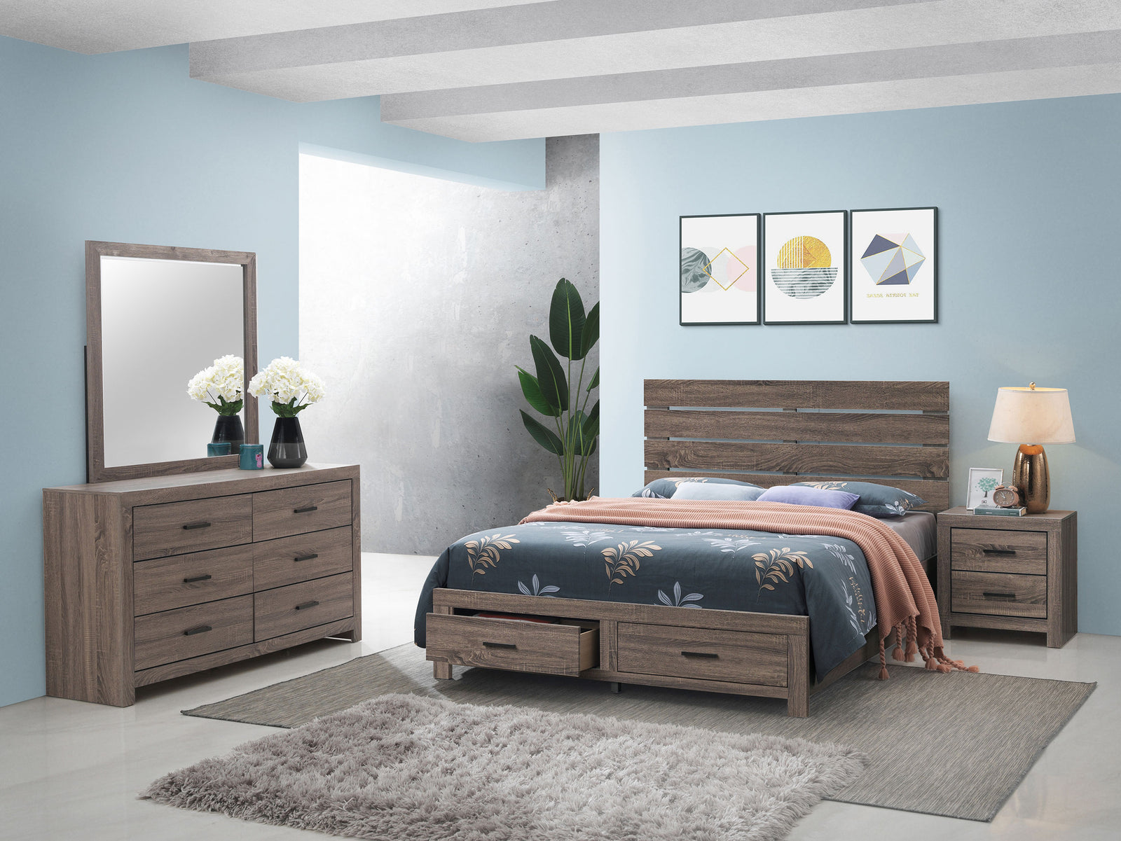 Brantford 4-piece Queen Bedroom Set Barrel Oak | Queen / 4-piece / 207040Q-S4 | 207040Q-S4