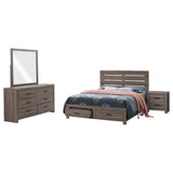 Brantford 4-piece Queen Bedroom Set Barrel Oak | Gallery | 207040Q-S4 207041Q-S4 207040KE-S4 207041KE-S4 207040Q-S5 207041Q-S5 207040KE-S5 207041KE-S5