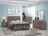 Brantford Wood Queen Storage Panel Bed Barrel Oak | Queen | Brown | Barrel Oak | 207040Q