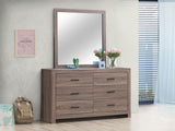 Brantford 6-drawer Dresser with Mirror Barrel Oak | Brown | Barrel Oak | 207043M
