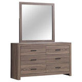 Brantford 6-drawer Dresser with Mirror Barrel Oak | Brown | Barrel Oak | 207043M