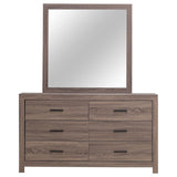 Brantford 6-drawer Dresser with Mirror Barrel Oak | Brown | Barrel Oak | 207043M