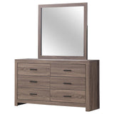 Brantford 6-drawer Dresser with Mirror Barrel Oak | Brown | Barrel Oak | 207043M