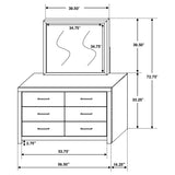 Brantford 6-drawer Dresser with Mirror Barrel Oak | Brown | Barrel Oak | 207043M