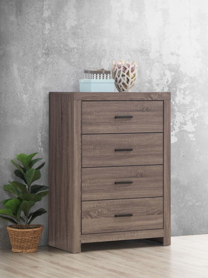 Brantford 4-drawer Bedroom Chest Barrel Oak | King | Brown | Barrel Oak | 207045