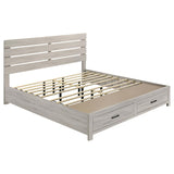Brantford Wood Eastern King Storage Panel Bed Coastal White | White | Coastal White | 207050KE