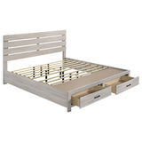 Brantford Wood Eastern King Storage Panel Bed Coastal White | White | Coastal White | 207050KE