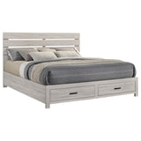 Brantford Wood Eastern King Storage Panel Bed Coastal White | White | Coastal White | 207050KE