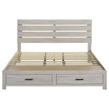 Brantford Wood Eastern King Storage Panel Bed Coastal White | White | Coastal White | 207050KE
