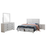 Brantford 4-piece Queen Bedroom Set Coastal White | Gallery | 207050Q-S4 207051Q-S4 207050KE-S4 207051KE-S4 207050Q-S5 207051Q-S5 207050KE-S5 207051KE-S5