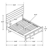 Brantford Wood Queen Storage Panel Bed Coastal White | Queen | White | Coastal White | 207050Q