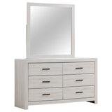 Brantford 6-drawer Dresser with Mirror Coastal White | White | Coastal White | 207053M