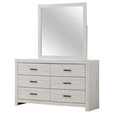 Brantford 6-drawer Dresser with Mirror Coastal White | White | Coastal White | 207053M