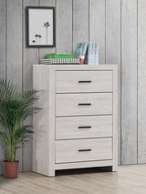 Brantford 4-drawer Bedroom Chest Coastal White | King | White | Coastal White | 207055