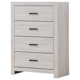 Brantford 4-drawer Bedroom Chest Coastal White | King | White | Coastal White | 207055