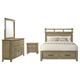 Hazlewood 4-piece Queen Bedroom Set Vineyard Oak | Gallery | 207530Q-S4 207531Q-S4 207530KE-S4 207531KE-S4 207530Q-S5 207531Q-S5 207530KE-S5 207531KE-S5