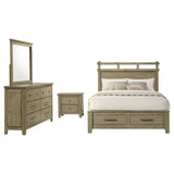 Hazlewood 4-piece Queen Bedroom Set Vineyard Oak | Gallery | 207530Q-S4 207531Q-S4 207530KE-S4 207531KE-S4 207530Q-S5 207531Q-S5 207530KE-S5 207531KE-S5