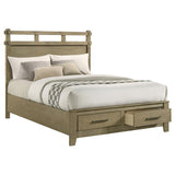 Hazlewood 59-inch Queen Panel Storage Bed Vineyard Oak | Queen | Brown | Vineyard Oak | 207530Q