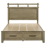 Hazlewood 59-inch Queen Panel Storage Bed Vineyard Oak | Queen | Brown | Vineyard Oak | 207530Q