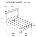 Hazlewood 59-inch Queen Panel Storage Bed Vineyard Oak | Queen | Brown | Vineyard Oak | 207530Q
