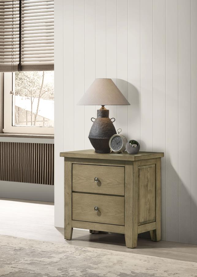 Hazlewood 2-drawer Nightstand Bedside Table Vineyard Oak | Brown | Vineyard Oak | 207532