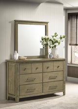 Hazlewood 6-drawer Bedroom Dresser with Mirror Vineyard Oak | Brown | Vineyard Oak | 207533M