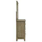 Hazlewood 6-drawer Bedroom Dresser with Mirror Vineyard Oak | Brown | Vineyard Oak | 207533M