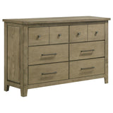 Hazlewood 6-drawer Bedroom Dresser Cabinet Vineyard Oak | Brown | Vineyard Oak | 207533